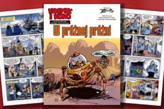 Plansze z komiksu Kajtek i Koko w kosmosie