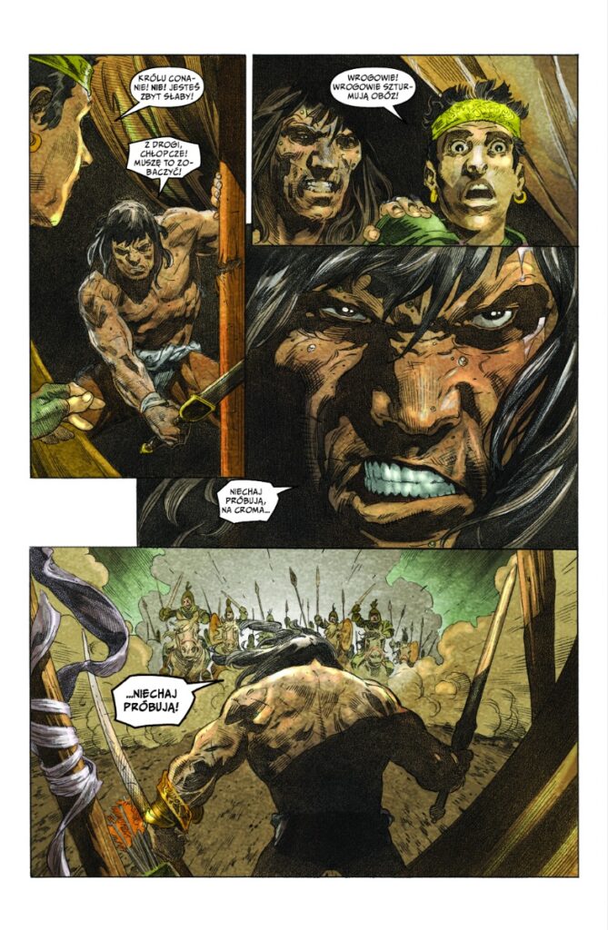 Conan – tom 10: Król Conan. Kroniki. Wilki i smoki — przykładowa plansza 1
