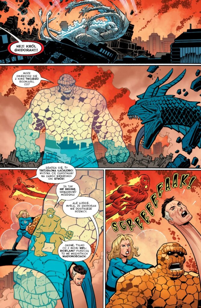 Godzilla kontra uniwersum Marvela — przykładowa plansza 1