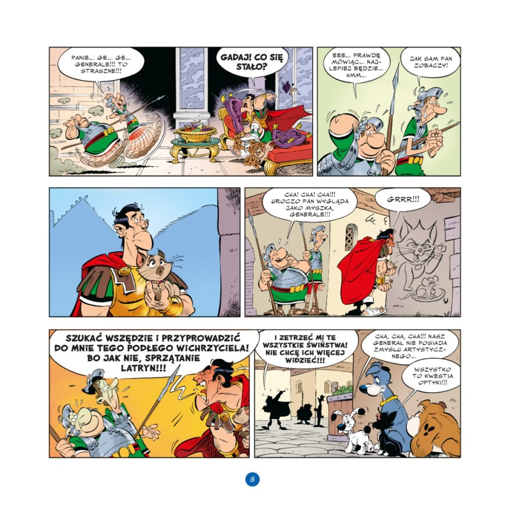 Idefiks i Nieugięci – tom 9: Skandaliks murem za swoimi — przykładowa plansza 1