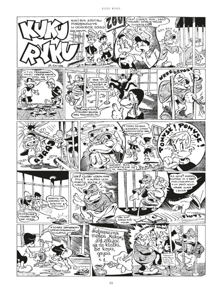 Janusz Christa. Pan Paparura i pies Aj oraz inne historie. Komiksy różne — przykładowa plansza 2