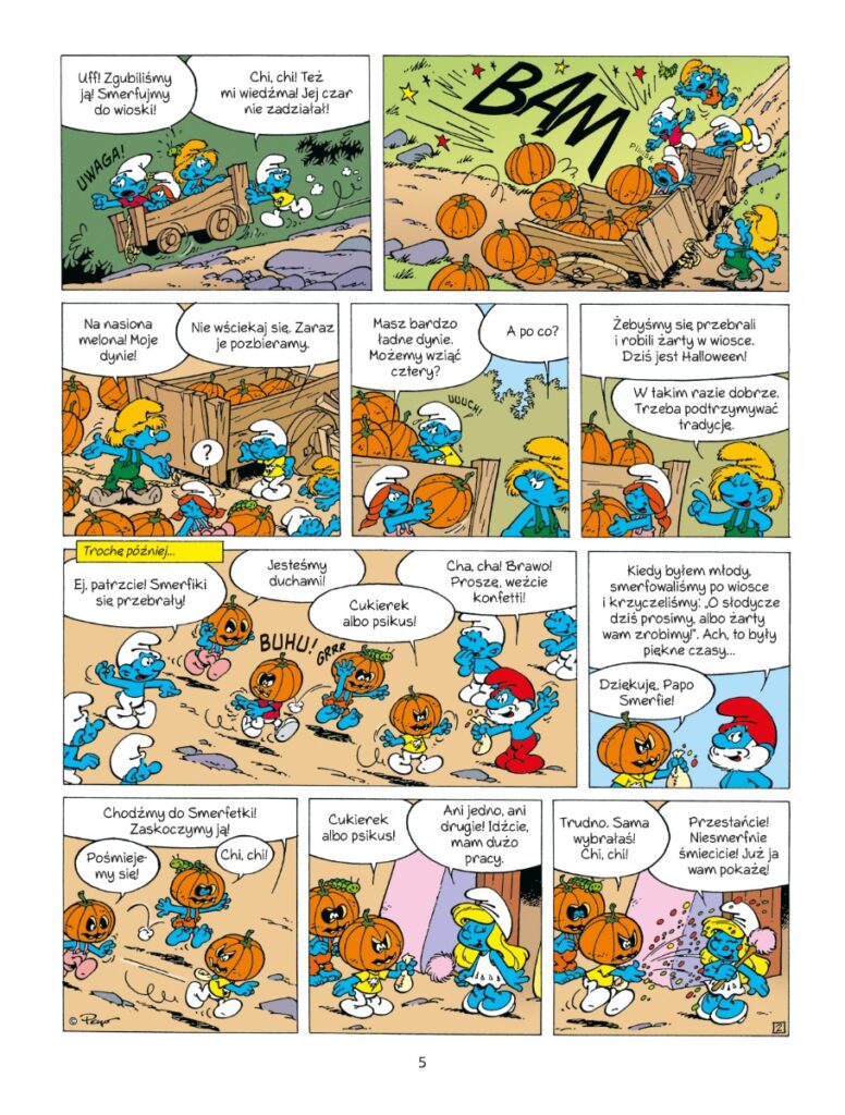 Smerfy. Świat Smerfów. Smerfy i Haloween — przykładowa plansza 1